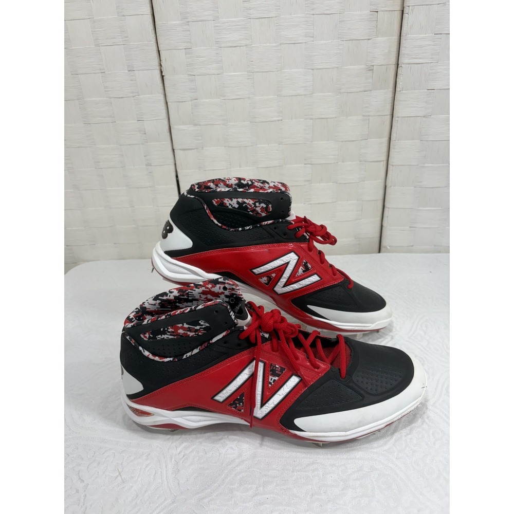 New Balance 4040 v2 Metal Mid Baseball cleats black/red camo lining mens 16D